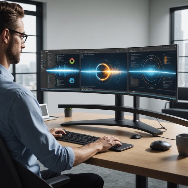 Quels sont les avantages d'un moniteur ultra-large avec une courbure de 1500R pour la productivité en multitâche?